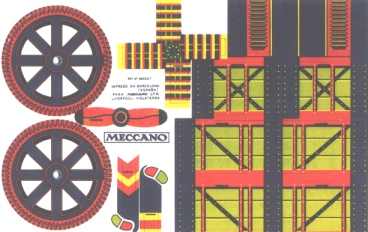 Cardboard parts from 1931, 000 Meccano Set